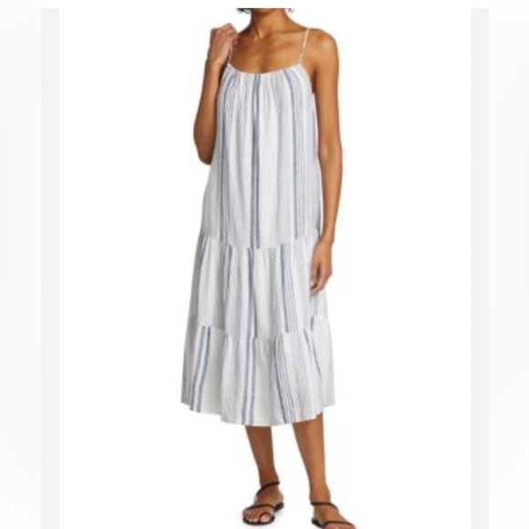Rails Dresses & Skirts - Rails Adora stripe midi dress blue white striped NWT